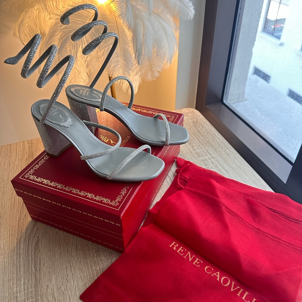 Rene Caovilla Silver Women's Heels
